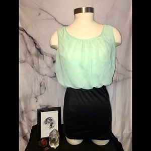 Wet Seal Turquoise and Black Dress